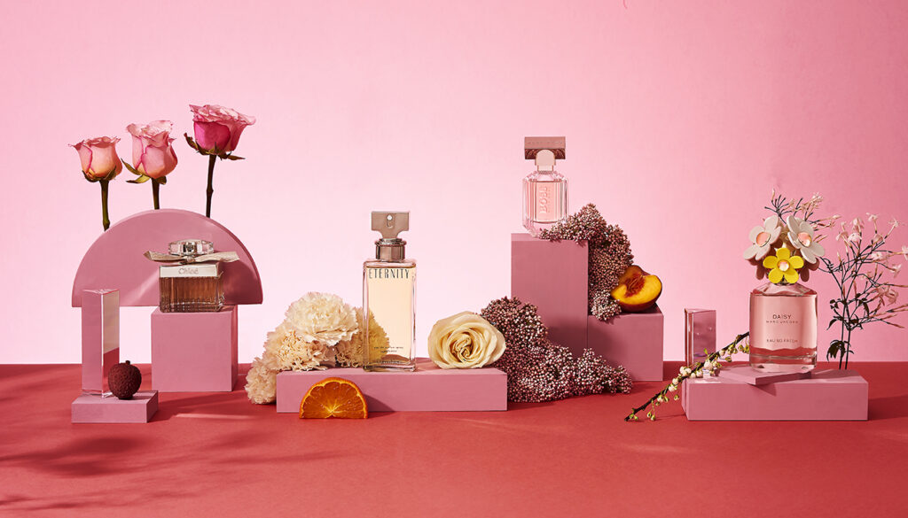 Editorial and commercial fragrance images. Still Life Shoot. Bold Colours. All credits to Charlie Goodge Photography