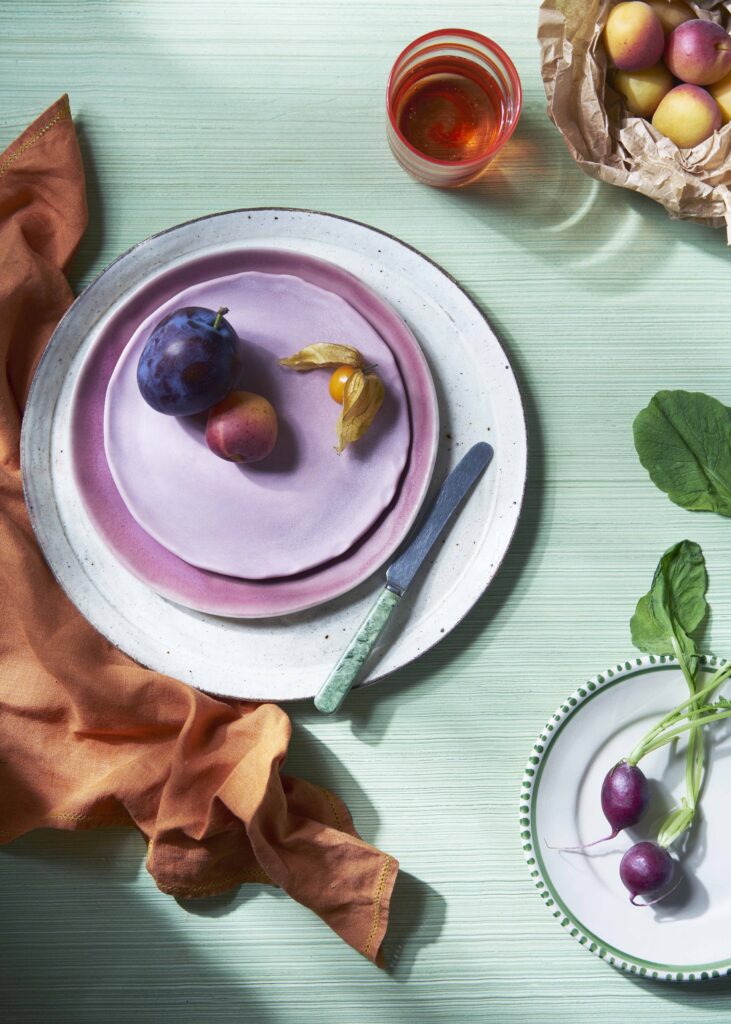Vibrant Commercial interior photography. Tableware. Credit to Charlie Goodge Photography