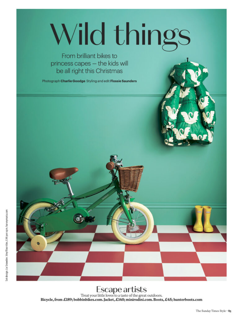 Bold and vibrant Christmas themed Gift Guide interiors inspiration for Sunday Times Style Magazine. All credit Charlie Goodge Photography