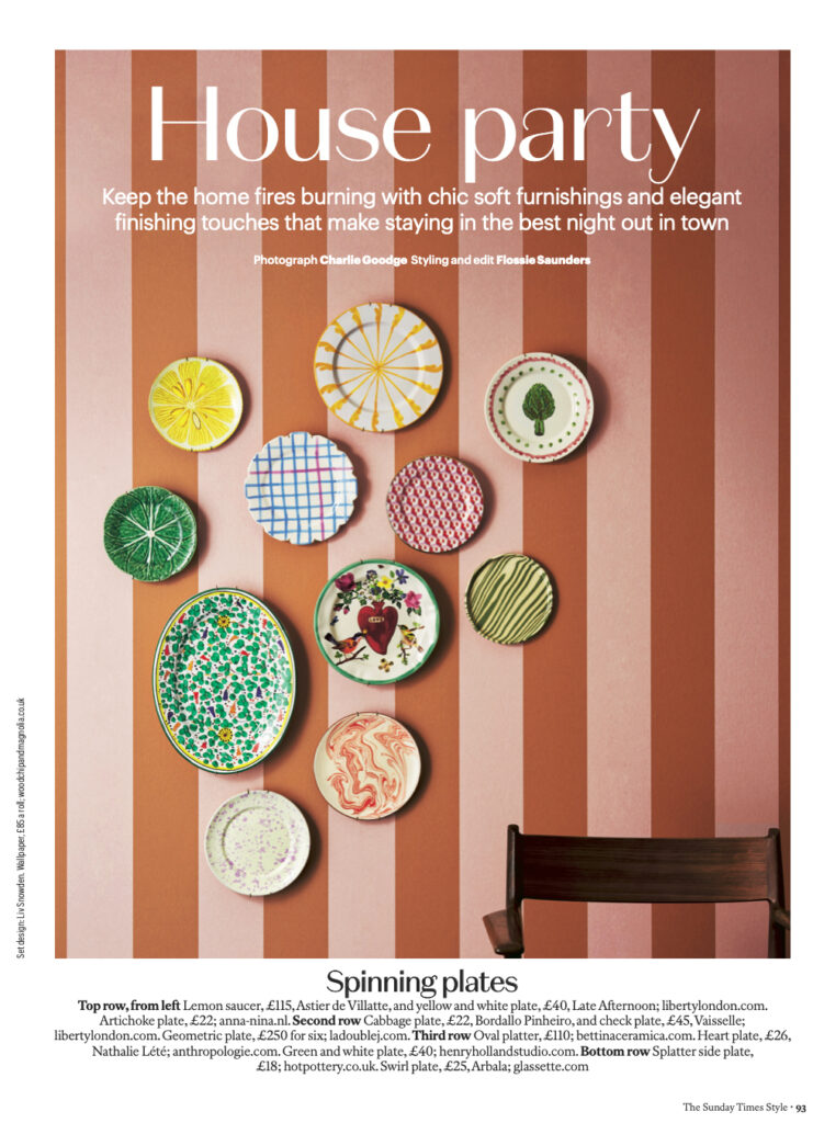 Bold and vibrant Christmas themed Gift Guide interiors inspiration for Sunday Times Style Magazine. All credit Charlie Goodge Photography