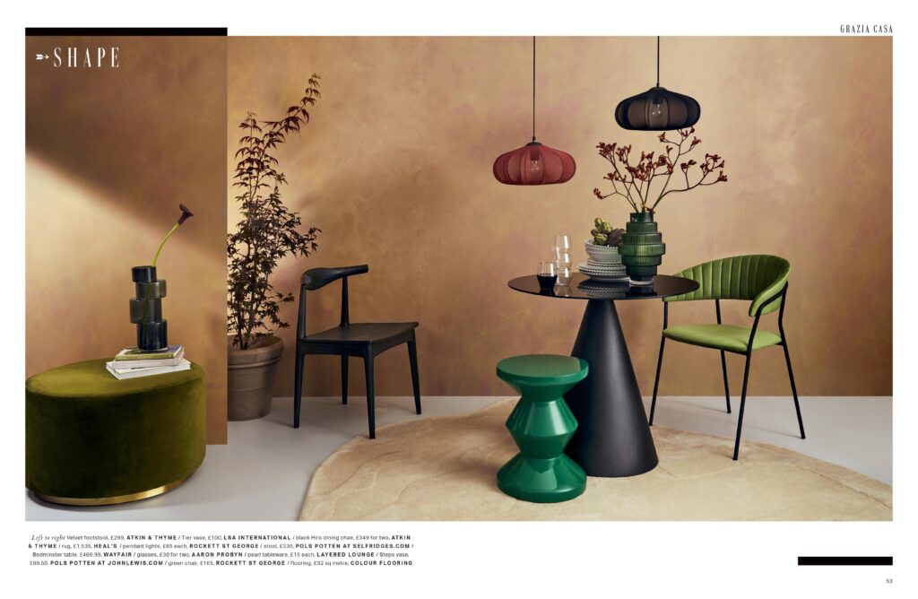 Editorial interior photography for Grazia Casa Magazine. Credit to Charlie Goodge Photography. Commercial Still Life & Interiors Photographer
