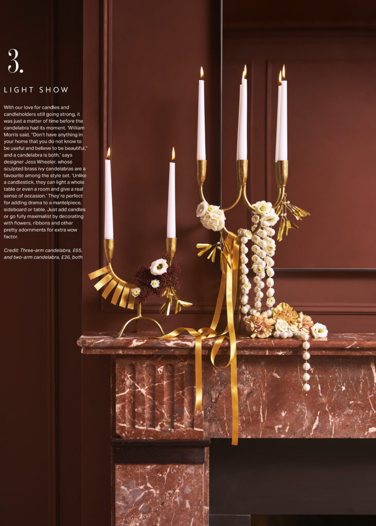 Bold and vibrant Christmas themed interiors inspiration for Grazia Magazine. All credit Charlie Goodge Photography