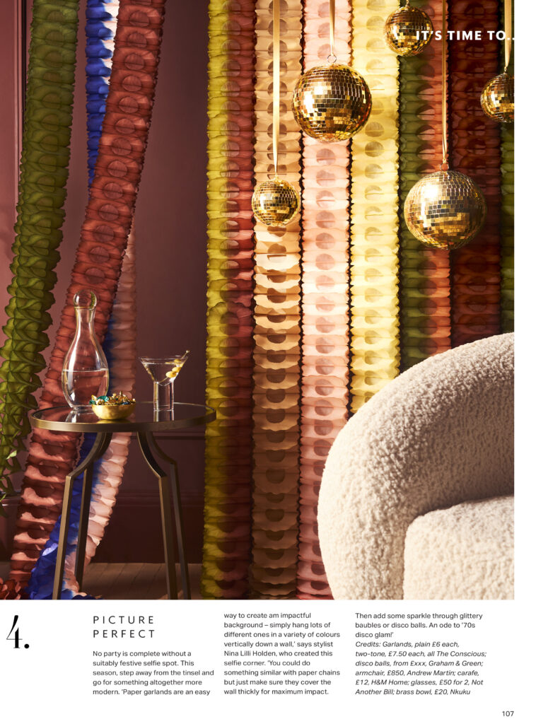 Editorial interior photography for Grazia Magazine. Credit to Charlie Goodge Photography