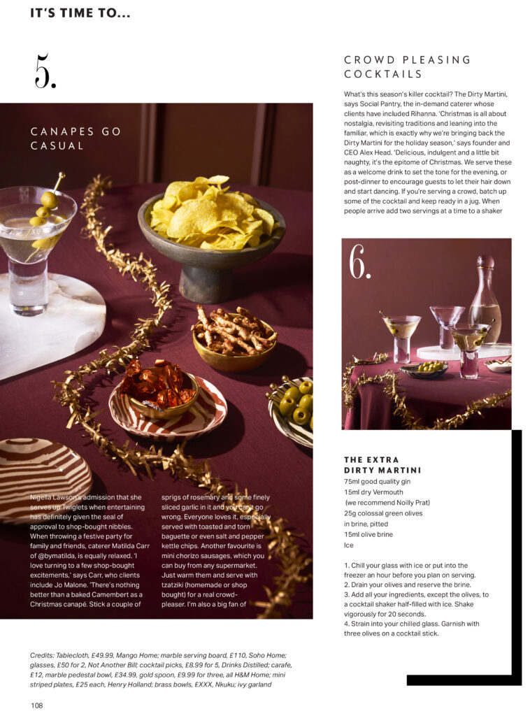 Bold and vibrant Christmas themed interiors inspiration for Grazia Magazine. All credit Charlie Goodge Photography