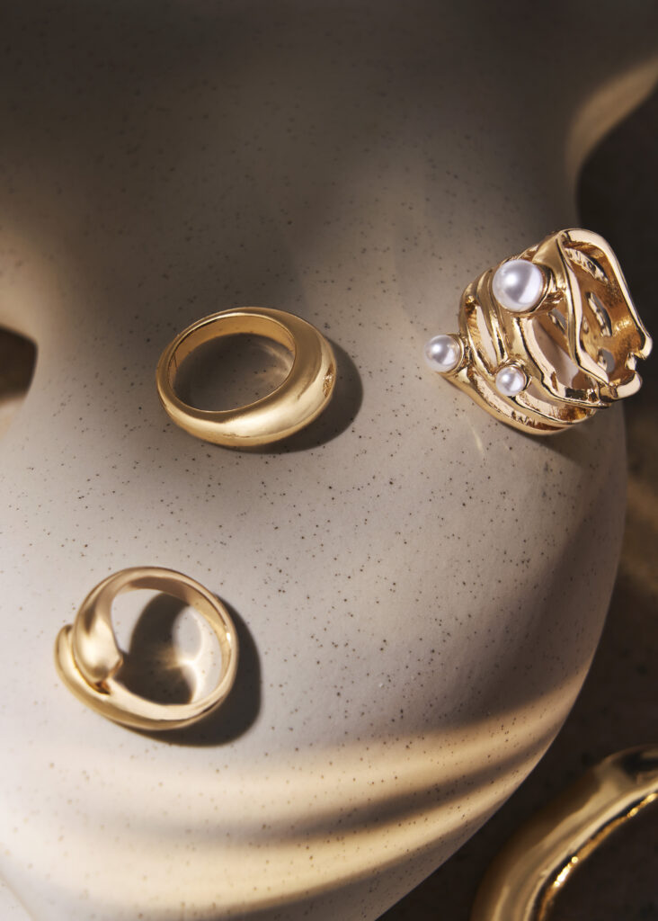 Editorial style jewellery images. Still Life Shoot. Scandi aesthetic. All credits to Charlie Goodge Photography