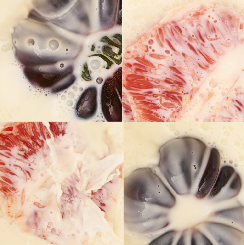 abstract fruit, abstract photography, creative photography, Charlie Goodge photography, tomato, liquid, grapefruit
