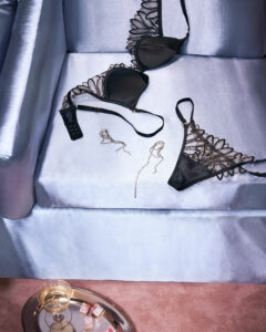 Bluebella, Lingerie, Creative, Gifting, Messy aesthetic, Afterparty, Commission, London Creative, Peachy Pink, Fabric, Sofa Mess